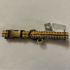 XS Yellow and Purple Chevron Dog Collar